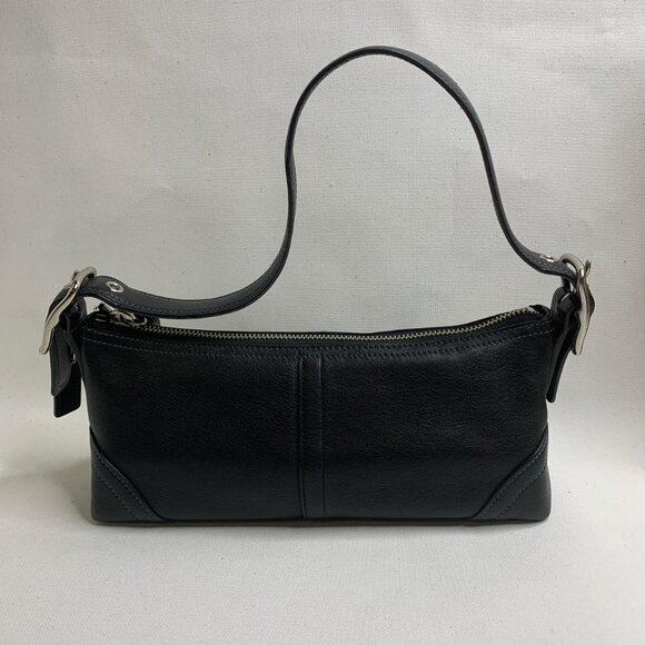 Vintage Coach Black Leather Baguette - Picture 2 of 8